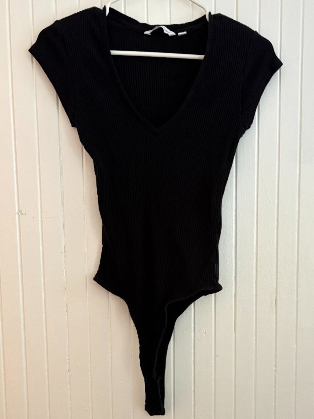 Calvin Klein Cap-Sleeve V-Neck Bodysuit